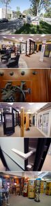 vertical filmstrip of showroom pictures