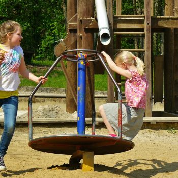 children playing at park