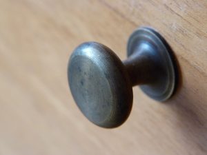close up of cabinet knob