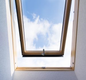 looking up at skylight