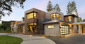 steel windows installation at modern home